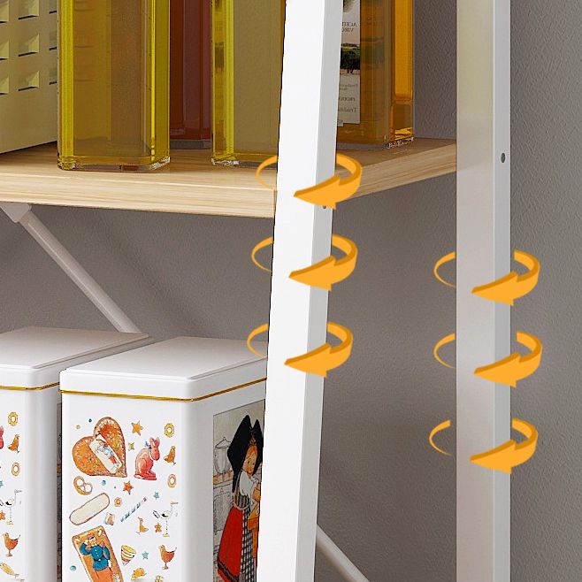 Modern Style Bookcase Metal Frame Open Back Bookshelf for Home Office