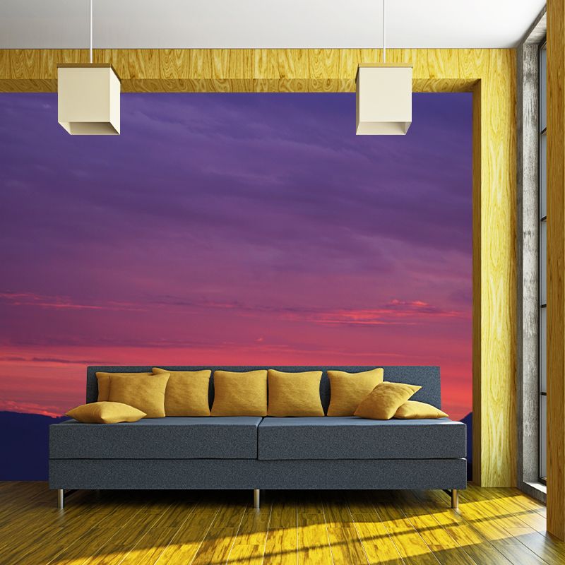 Sunset Sky Wall Murals Contemporary Wall Art for Bedroom, Moisture Resistant