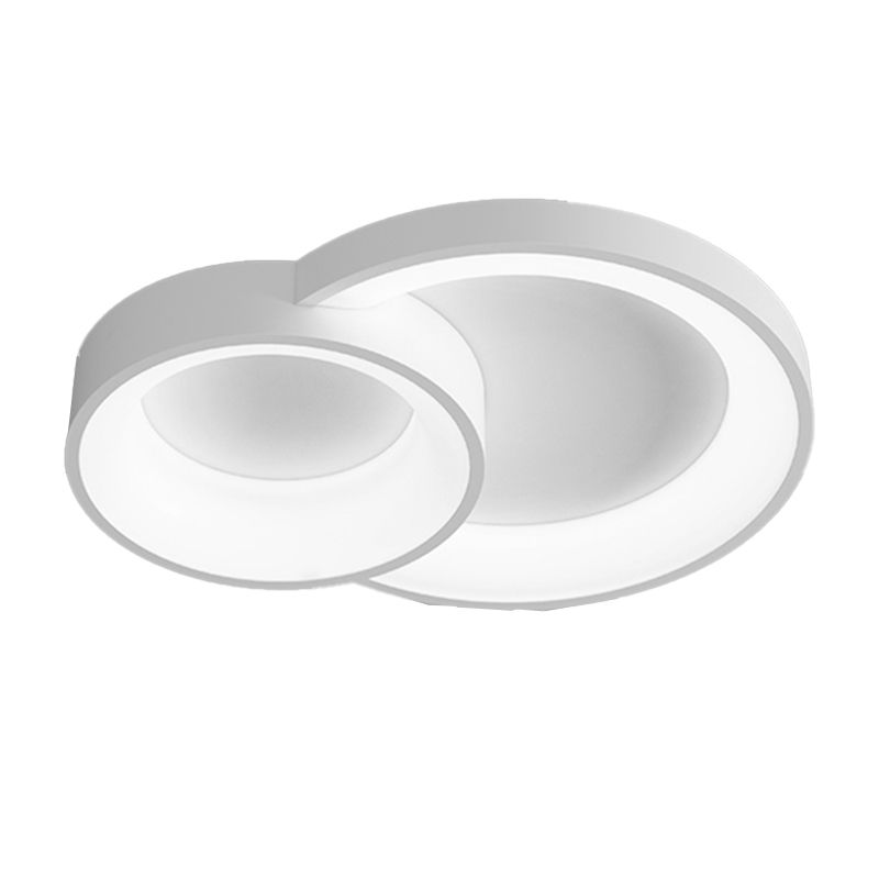 Modern Metal Flush Mount Circle Shape LED Ceiling Light with Acrylic Shade for Living Room