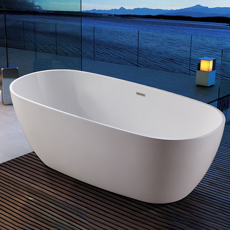 Oval Freestanding Bath Tub Modern Acrylic Bathtub for Bathroom