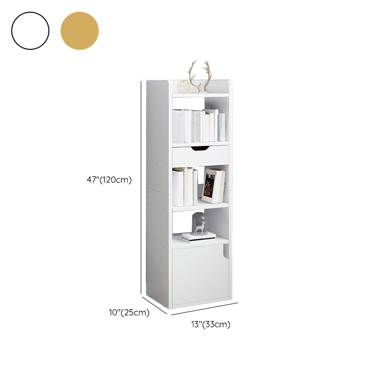 Modern Bookcase Open Back Engineered Wood Bookshelf for Study Room