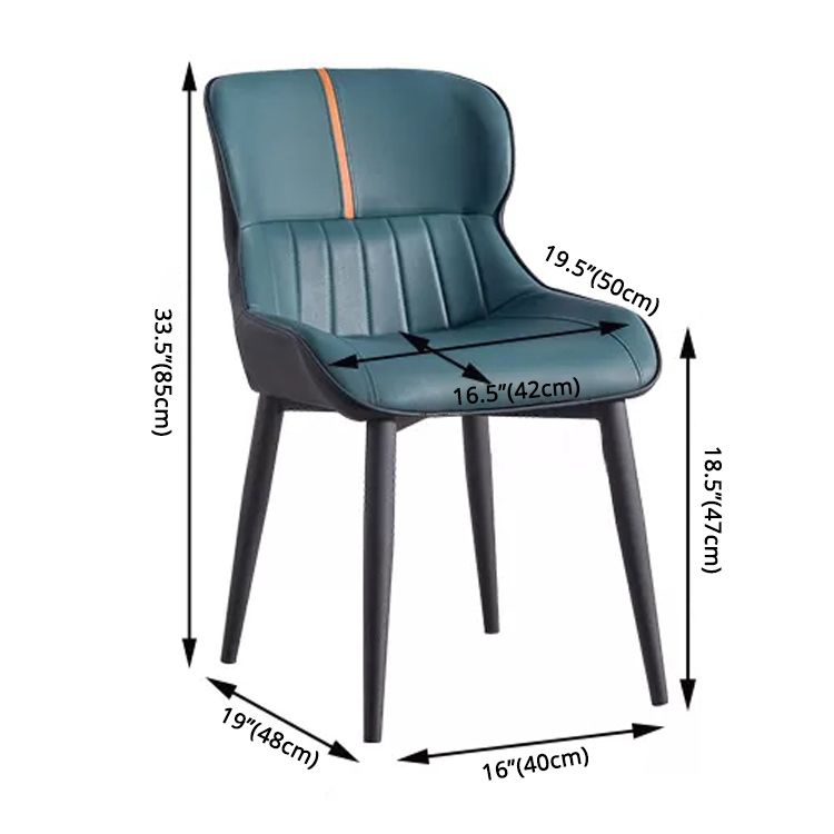Inicio Sillón escandinavo Wingback Silla de comedor tapizada de metal