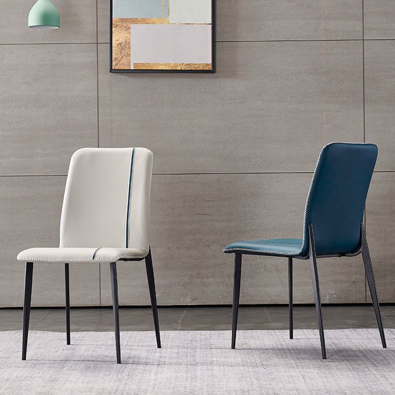 Metal Modern Indoor-Outdoor Side Chairs Parsons Dining Chair