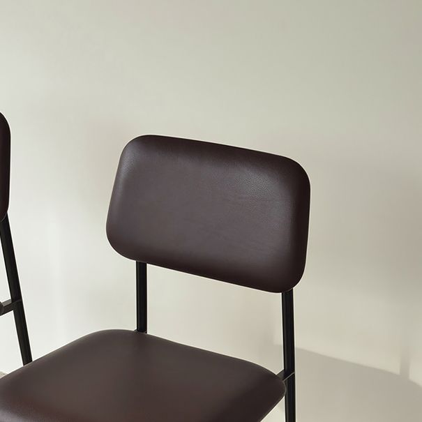 Contemporary Side Chair Metal Open Back Dining Room Chair for Home