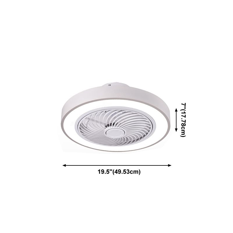 Nordische Metall Deckenventilator 1-Kopf-Flush-Halterungs-Leuchten mit ABS-Lüfterklinge