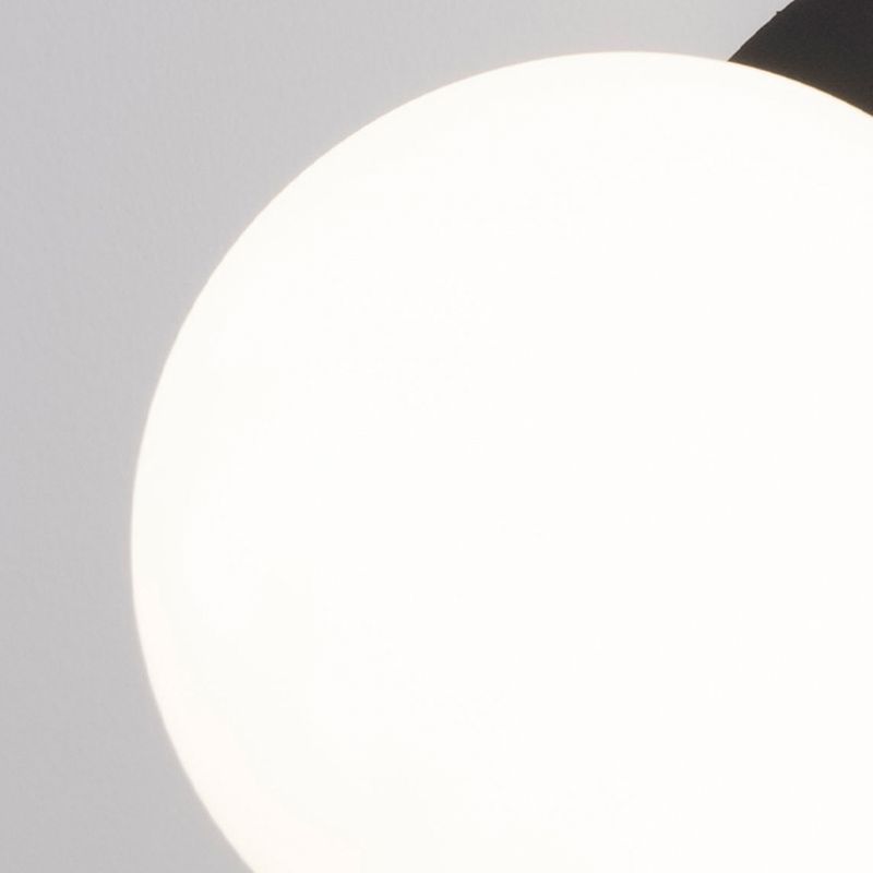 1-Light Wall Mount Light Spherical with Glass Shade for Living Room