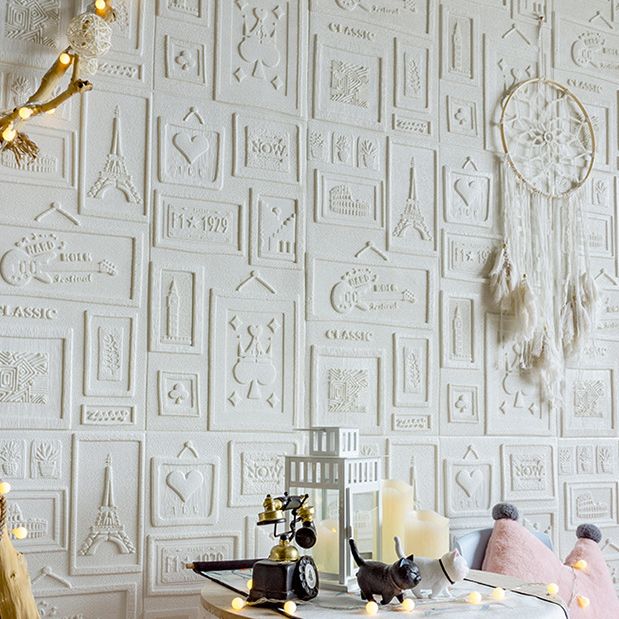 Indoor Wall Paneling 3D Print Peel and Stick Waterproof Wall Panel