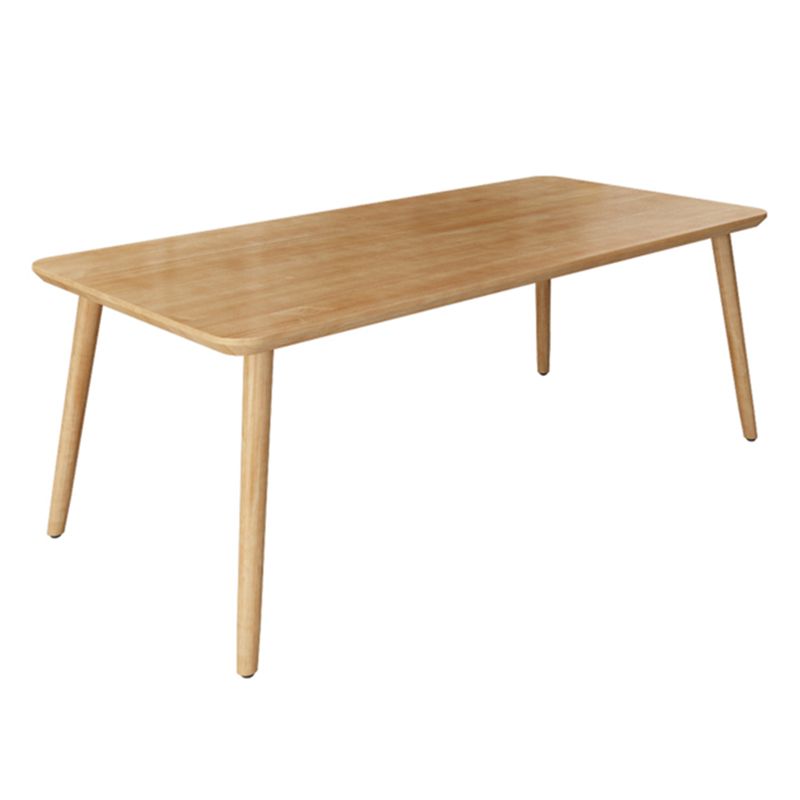 Simplicity Home Solid Wood Dining Table Rectangle Shape Dining Table with 4 Legs Base