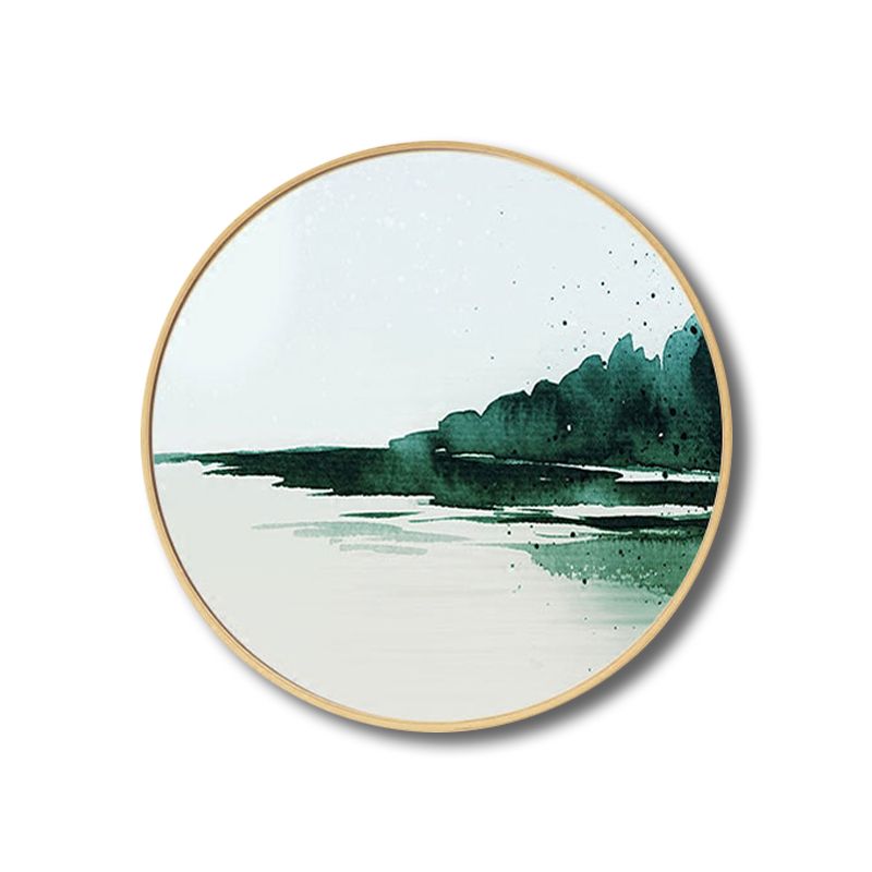 Soft Color Outdoor Scene Painting Natural Landscape Modern Textured Canvas for House Interior