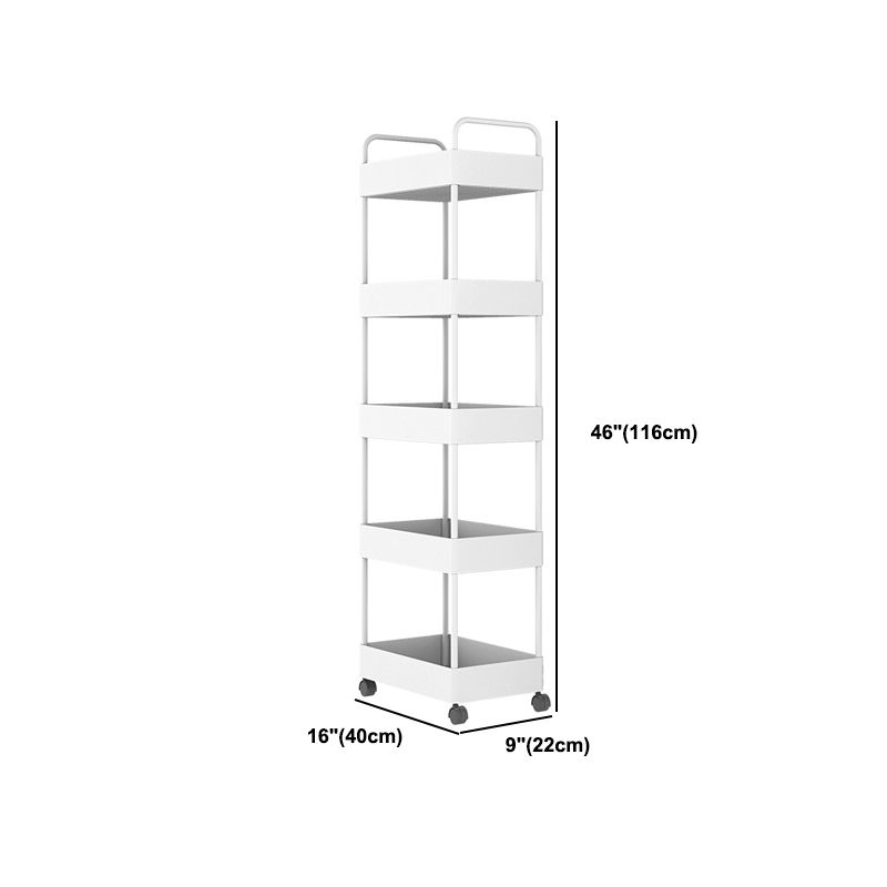 Modern Plastic Bookshelf Pure White Etagere Open Shelf Bookcase