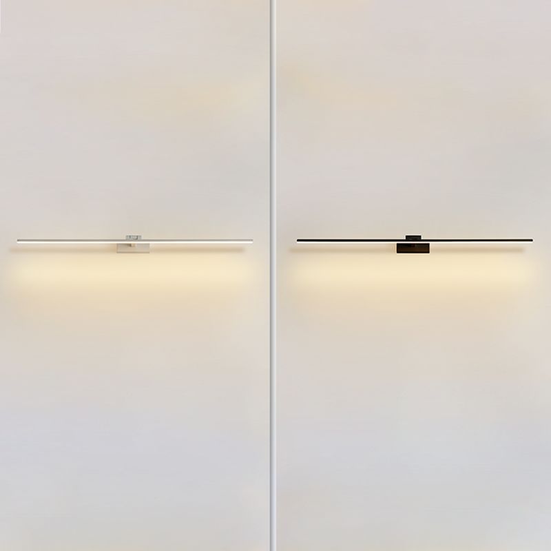 Modern Minimalist Style Linear Wall Mounted Vanity Lights Aluminum 1 Light Vanity Mirror Lights for Bathroom