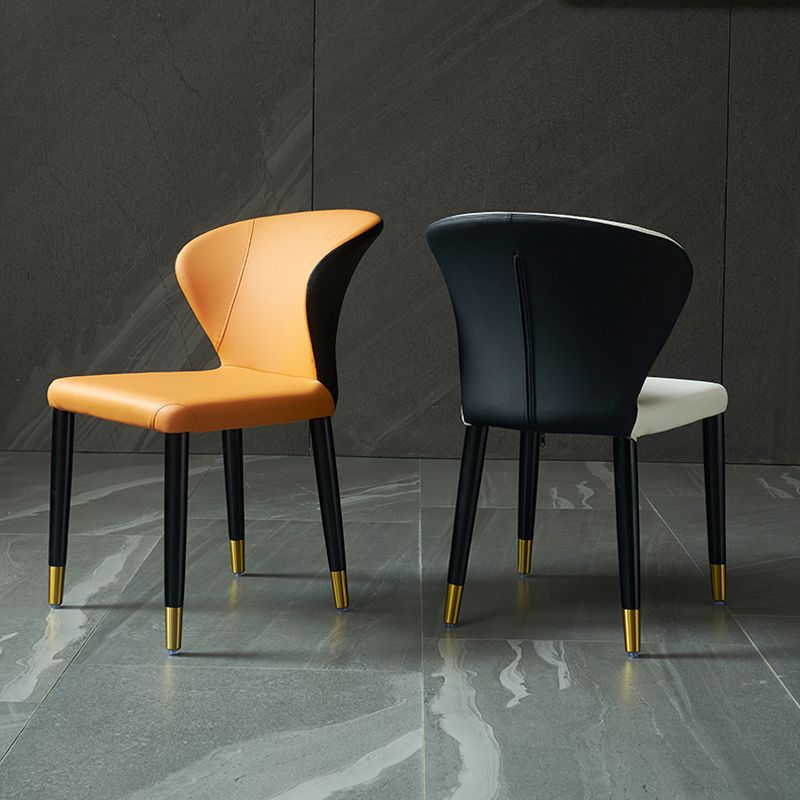 Wingback Side Chair Upholstered Armless Dining Chairs for Dining Room