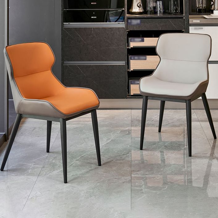 Contemporary Dining Chair Dining Arm Side Chairs with Metal Legs