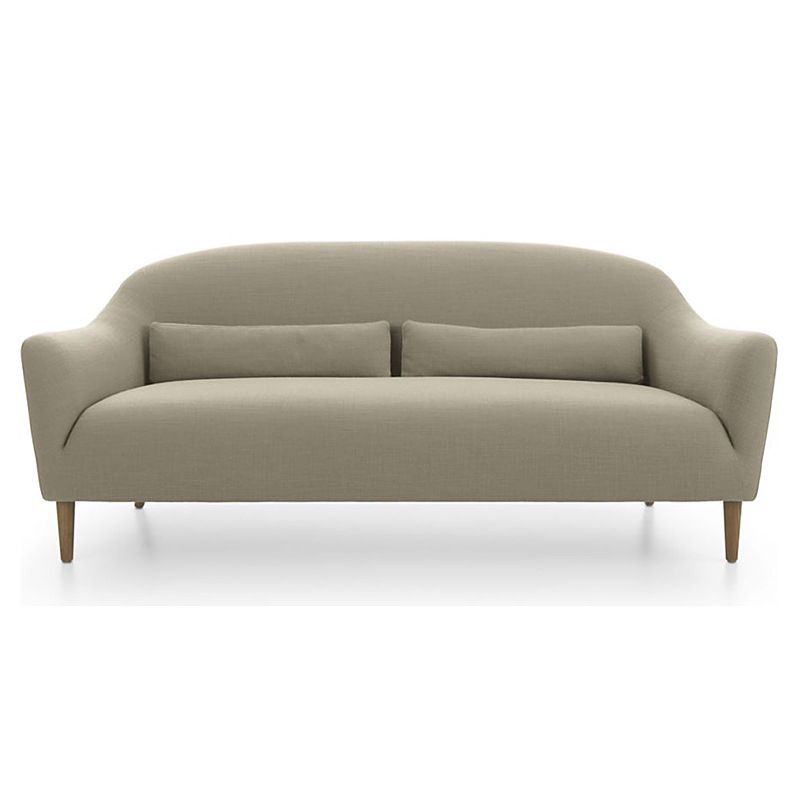 Contemporary 2-Seater 31.88" H Cotton Blend Flared Arm Loveseat