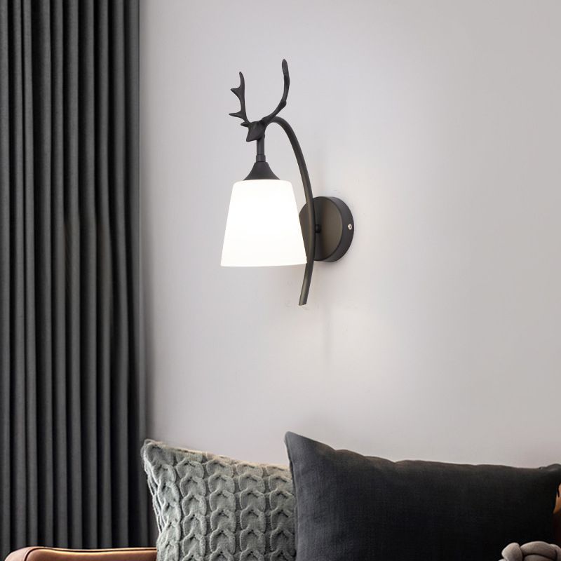 Contemporary Simple Wall Sconce Antler Wall Mounted Light Fixture for Bedroom