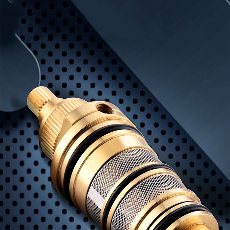 Contemporary Shower System Dual Shower Head Slide Bar Thermostatic Wall Mounted Shower Set