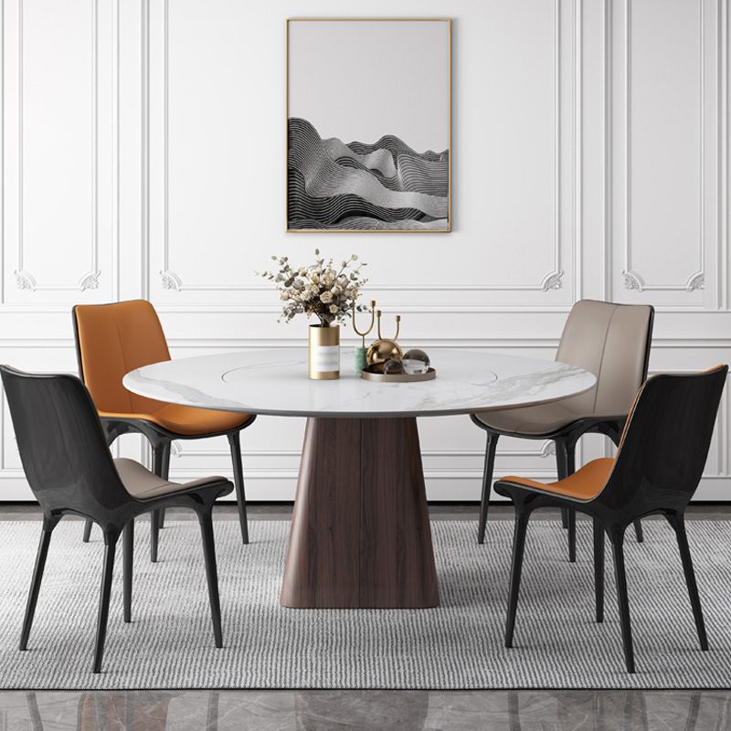 Modern Style White Stone Table Round Dining Table for Kitchen
