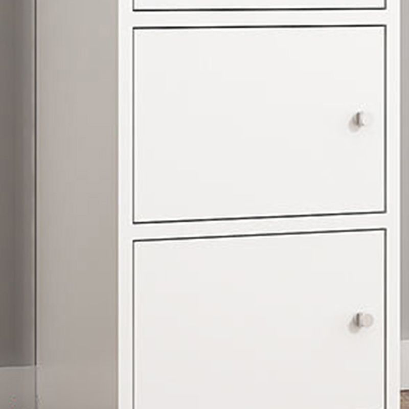 Matte Finish Non-Hanging Armoire Modern Faux Wood Storage Cabinet with Hinged Doors