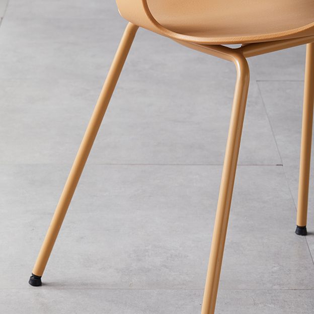 Sillón de comedor de metal industrial, sillas de comedor de plástico para uso en restaurantes