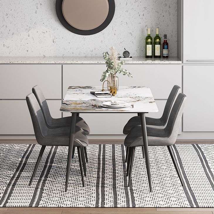 Industrial Style Rectangle Dining Site Table Stone Dining Room Home Furniture