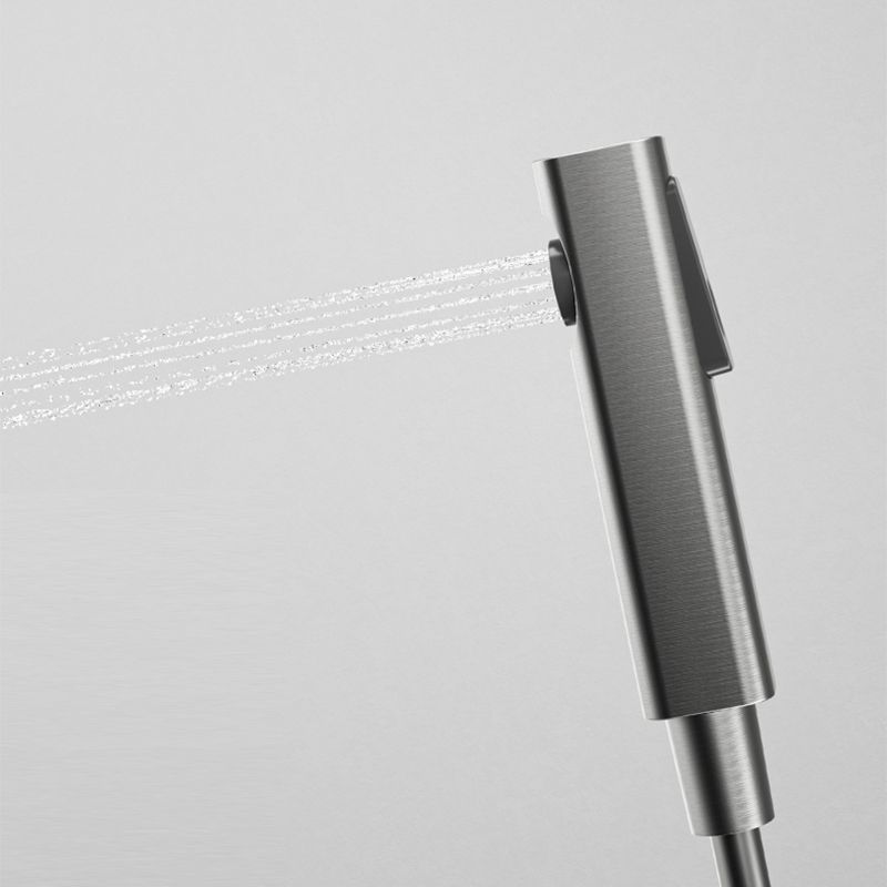 Modern Brass Shower Set 2 Shower Heads Shower Faucet in Gray and White