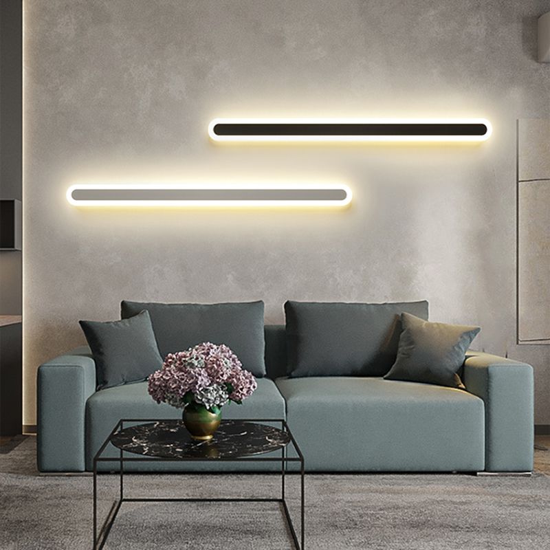 Modern Minimalist Style Linear Sconce Light Fixtures Acrylic Wall Lighting Ideas for Living Room