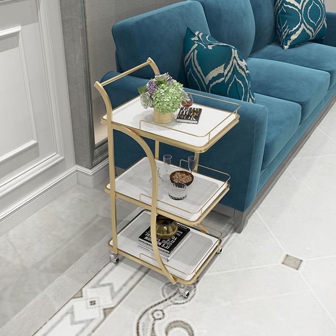 Contemporary Style Prep Table Stone Rolling Prep Table for Kitchen