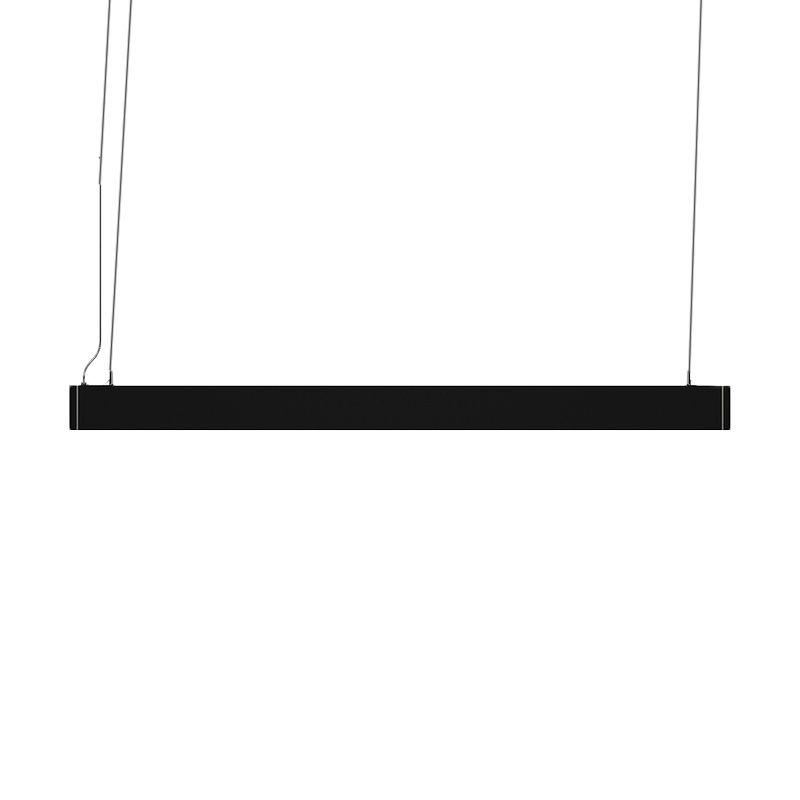 Linear Pendant Lamp Minimal Metal Led White/Black Hanging Light Kit in White/Warm/Natural Light