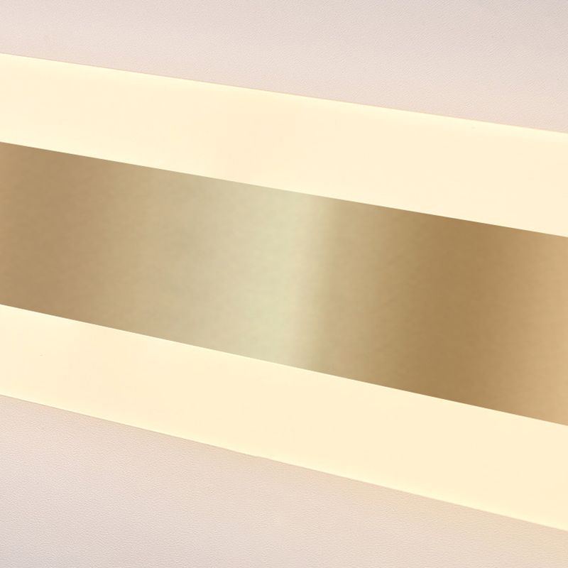 Acconde da parete da parete lineare a 1 luce moderna moderna illuminazione da parete specchio in stile semplice in oro