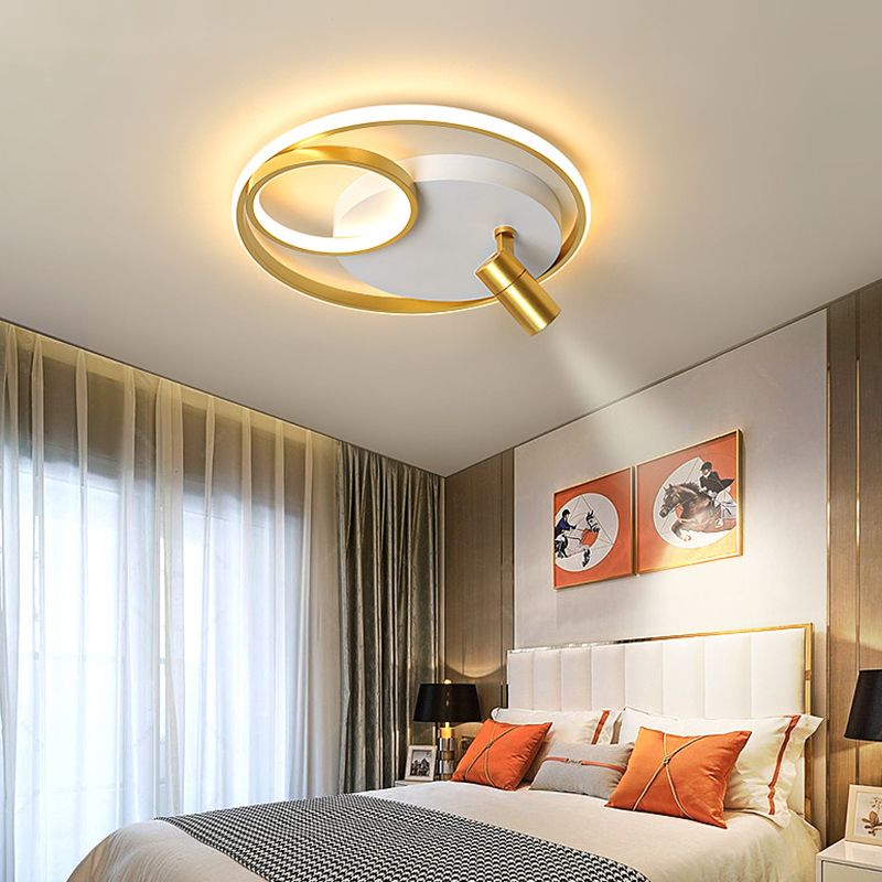 Plafonnier LED contemporain avec luminaire encastré pour magasin de vêtements