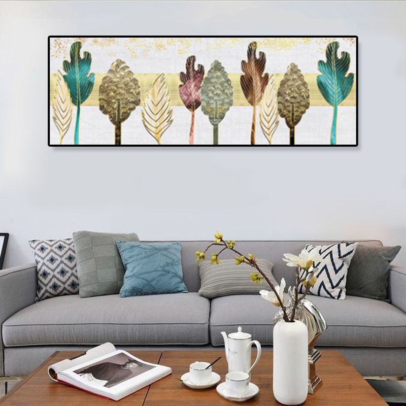 Textured Still Life Drawing Wall Art Canvas Nordic Style Wall Decor for Living Room