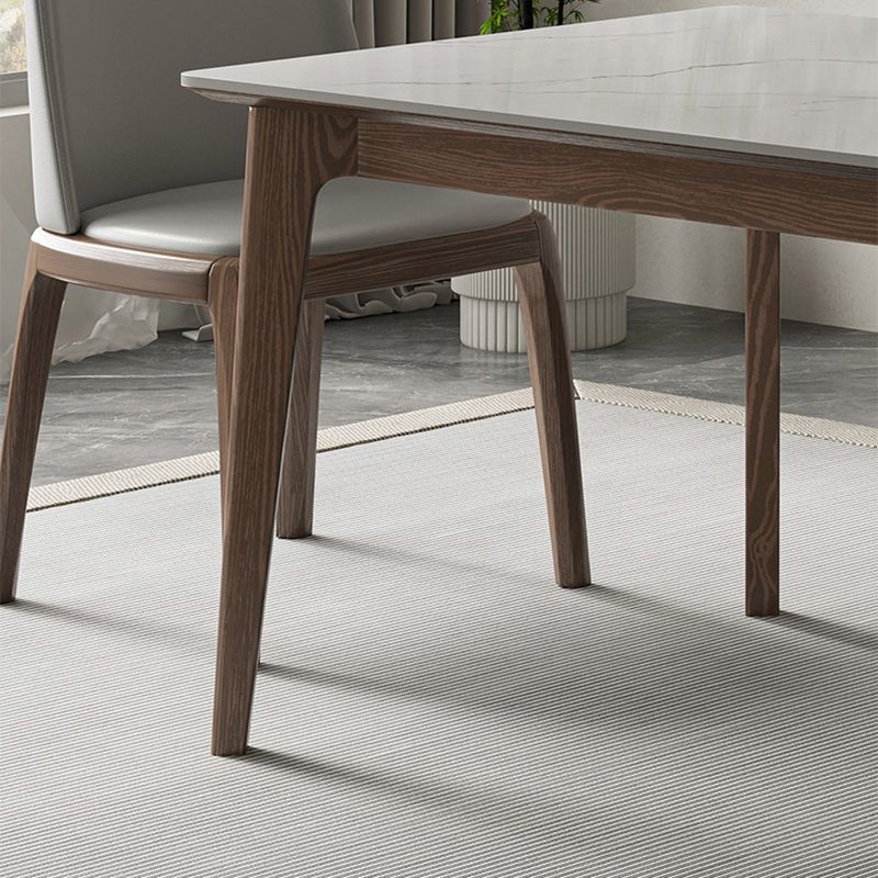 Modern 1/4/5/7 Pieces Dining Table Set Stone Rectangle Furniture in White