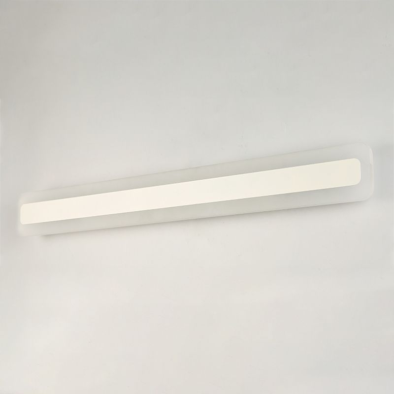 Linear Shade Metal Wall Sconce Modern Single Light Mirror Wall Mount Lighting