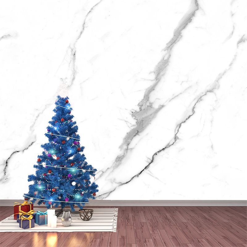 Marble Texture Mural Decal Industrial Style Moisture Resistant for Sitting Room