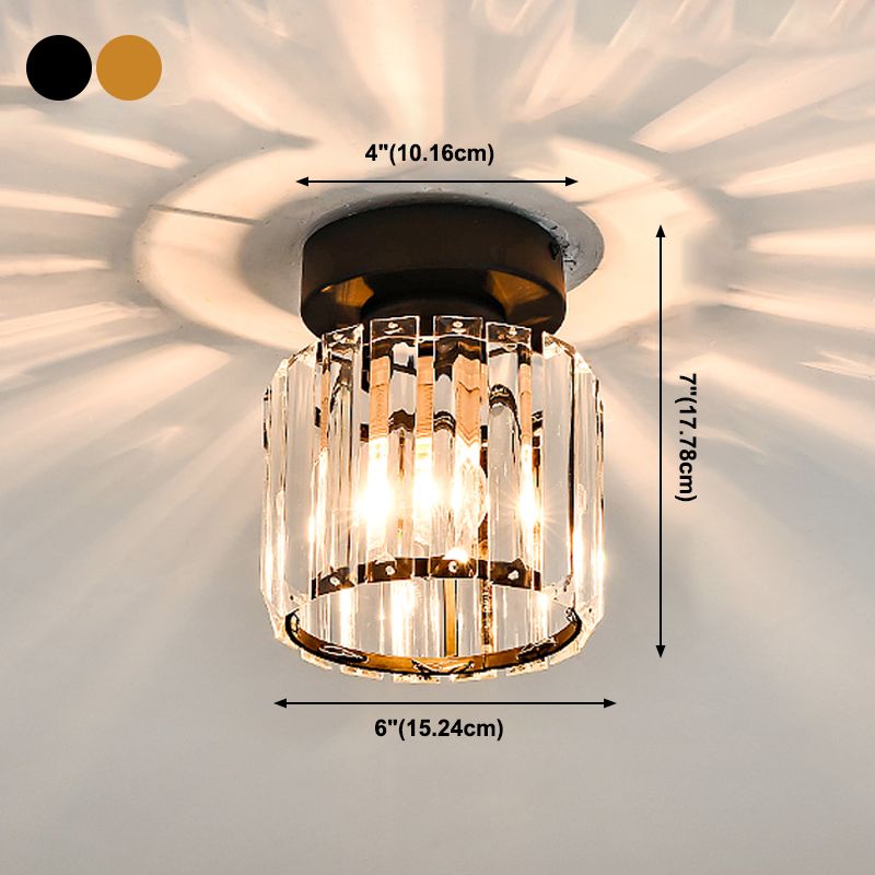 Luminaires encastrés modernes Lampe à montage encastré à 1 lumière géométrique en cristal