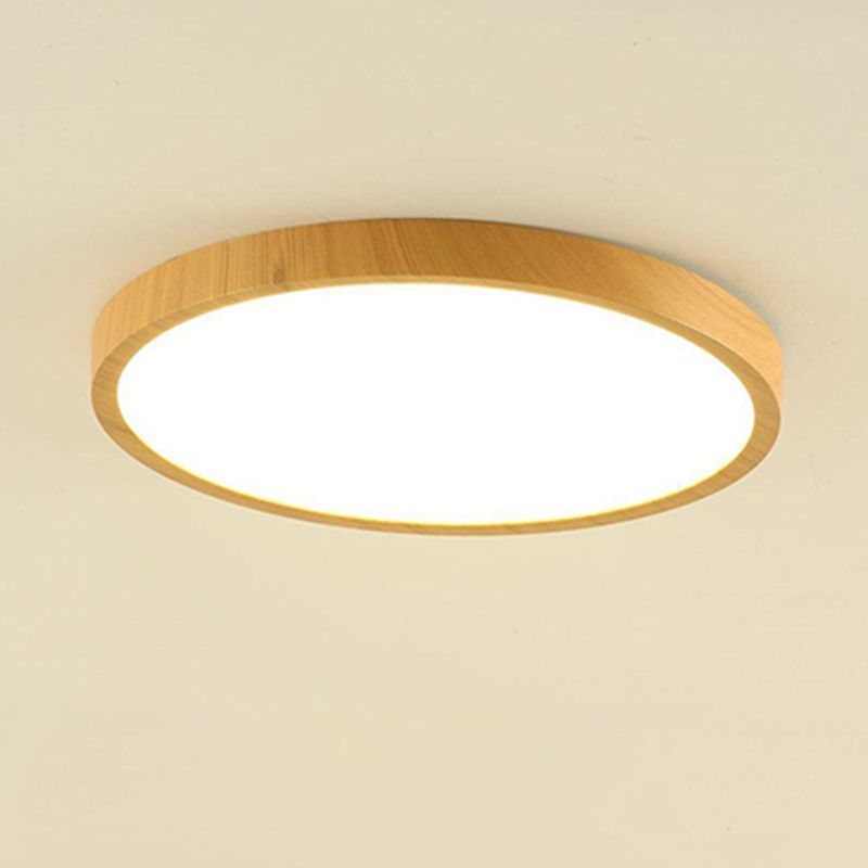 Modern Metal Flush Mount Circle Shape Ceiling Light with Plastic Shade for Study