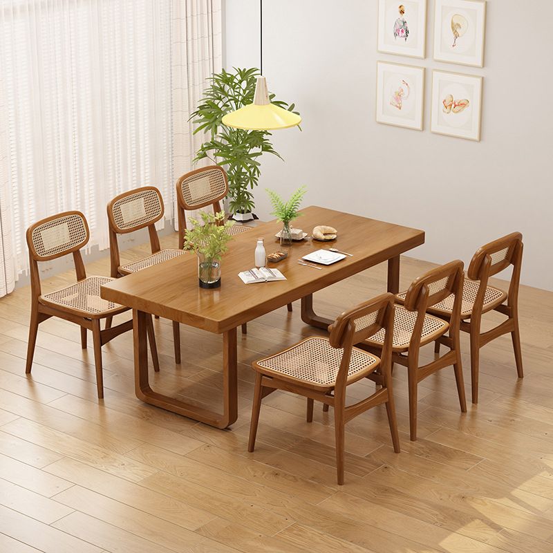 Industrial Solid Wood Table Set 1/2/5/7 Pieces Dining Set for Home Use