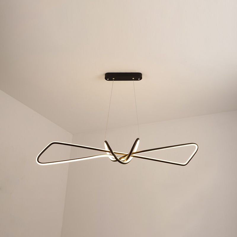 Moderner Stil Linearer Form Island Lichter Metal Island Beleuchtung für Esszimmer