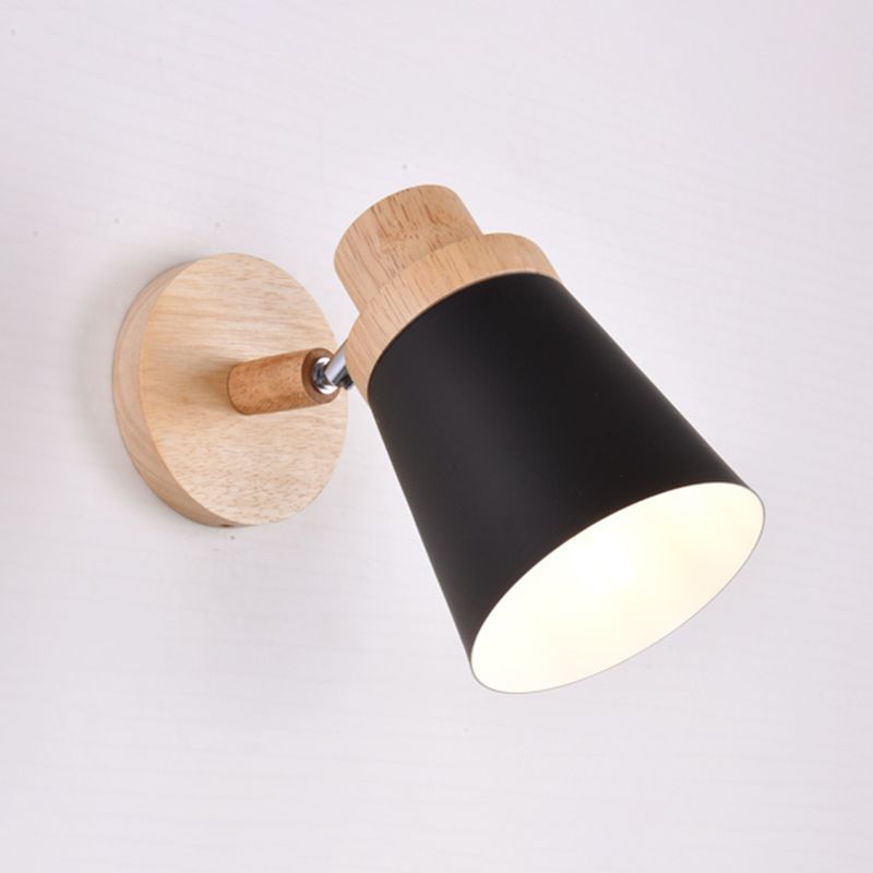 1-Light Tapered Wall Light Sconce Modern Style Metal Wall Mounted Lights