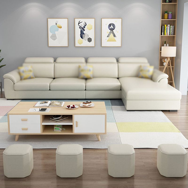 108.26" L x 62.99" W x 31.49" H Sofa Upholstered Arm Sectional with Pillowed Back Cushions