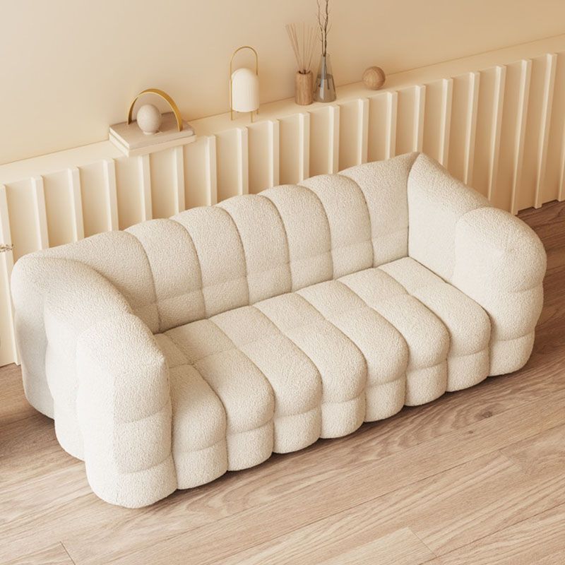 Solid Color Sofa Stationary Modern Square Arm Sofa for Living Room