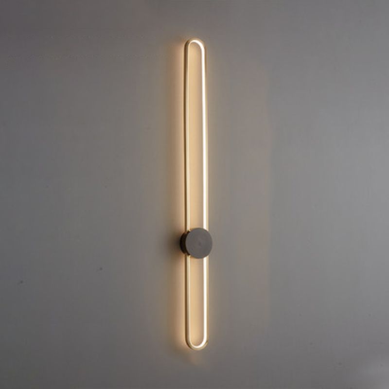 Oval Wall Lamp Aluminum Simple Design Simple Style LED Light Wall Sconce