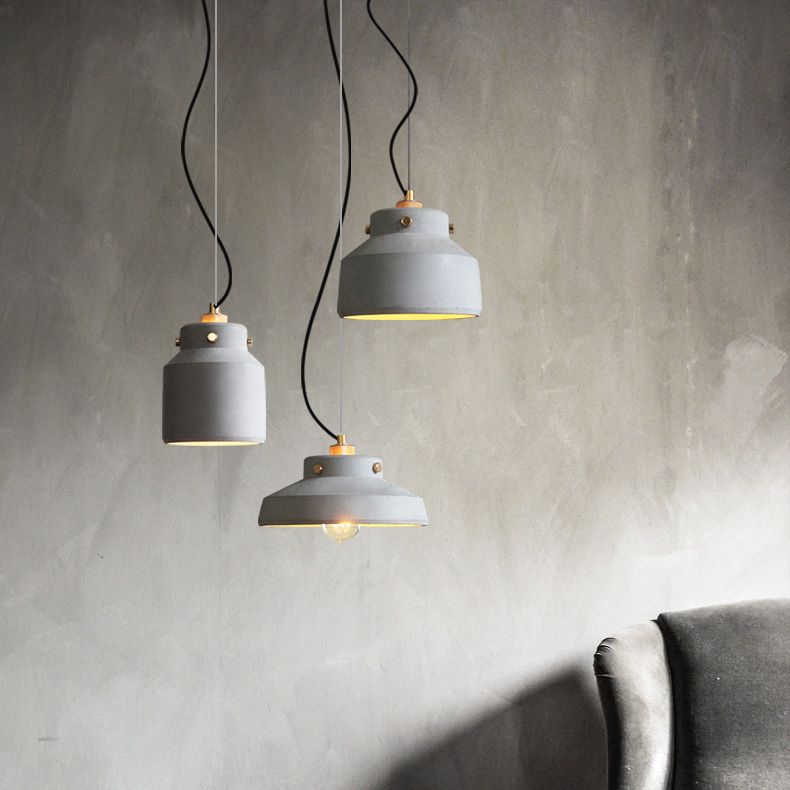 Lampe suspendue de style contemporain simple léger en ciment pour le salon Coffee Shop
