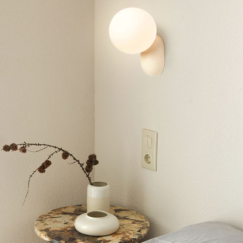 Contemporary Minimalist Wall Light Fixture with PE Shade for Sitting Room