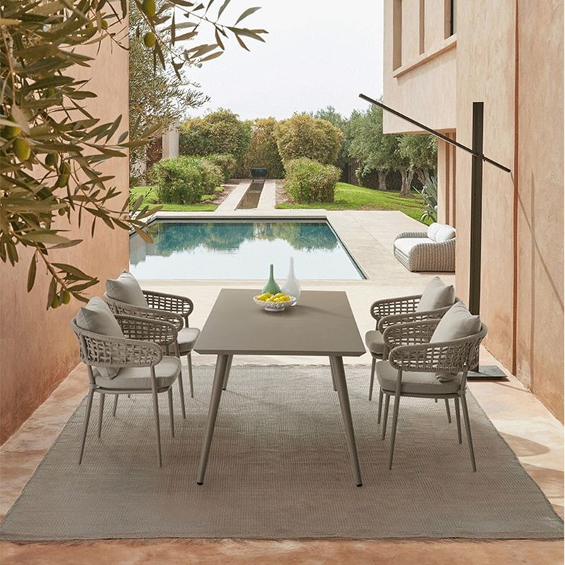 Rectangle Industrial Dining Table Water Resistant Table, 29.52" High