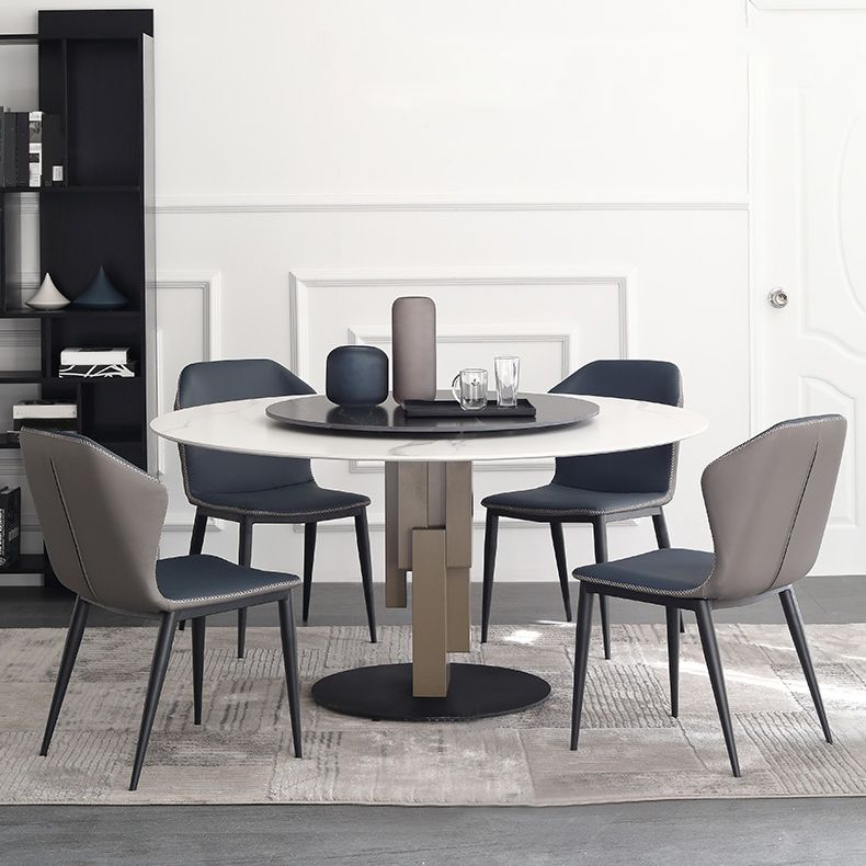 Modern Leather Home Side Chair Matte Finish Wingback Dining Chair