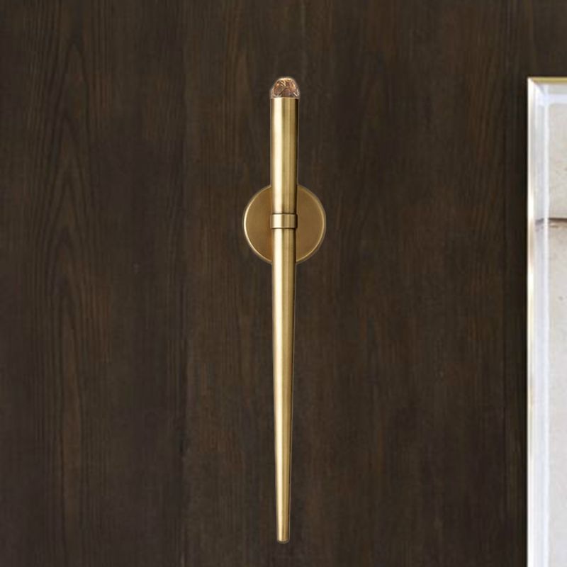 Luce con patallette cono nero/in ottone tradizionale 1 missale da parete in metallo a testa in luce calda/bianca