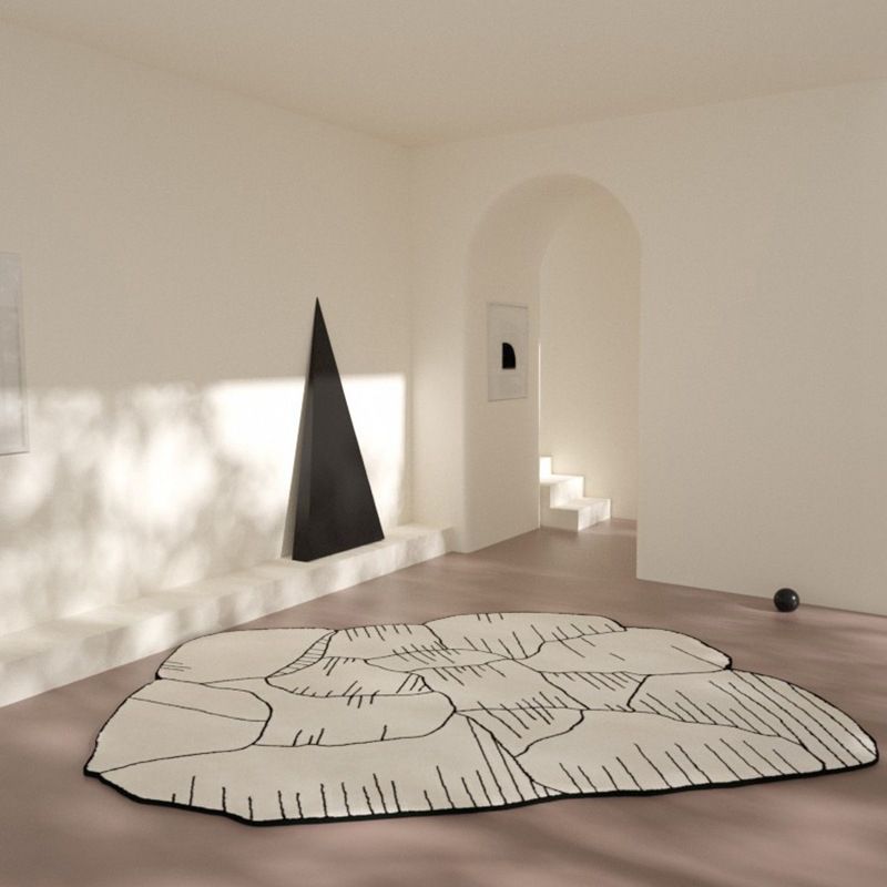 Tapis de pyclasse en polyester moderne Abricot Tapis de support sans glissement pour décoration intérieure