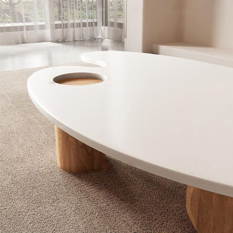 Scandinavian Style Coffee Cocktail Table 3 Legs Wooden Coffee Table