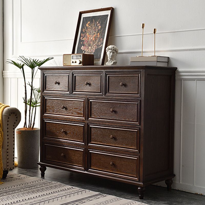 Solid Wood Storage Chest Dresser Traditional Chest with Drawers